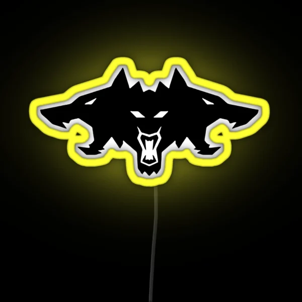 Tesla Cyber Beast Three Headed Wolf RGB Neon Sign