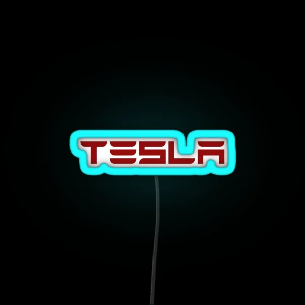 Tesla Font RGB Neon Sign