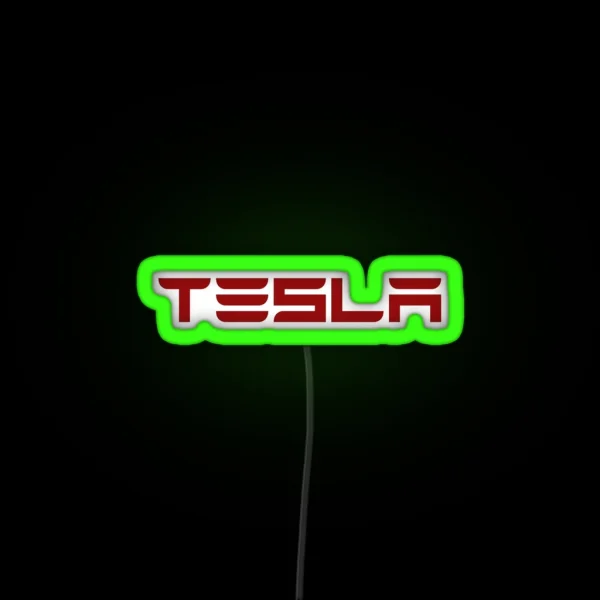 Tesla Font RGB Neon Sign