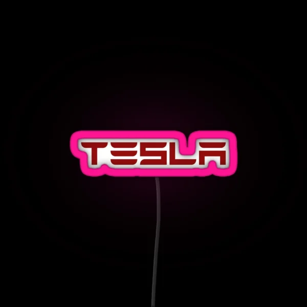 Tesla Font RGB Neon Sign