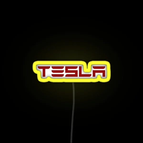 Tesla Font RGB Neon Sign