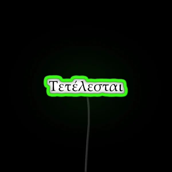 Tetelestai It Is Finished RGB Neon Sign