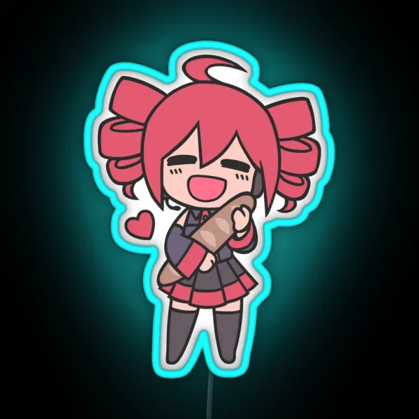 Teto Loves Bread Chibi RGB Neon Sign