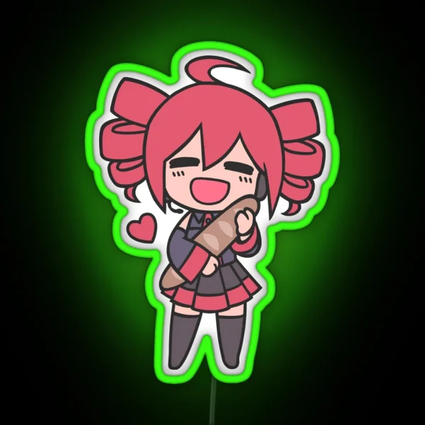 Teto Loves Bread Chibi RGB Neon Sign