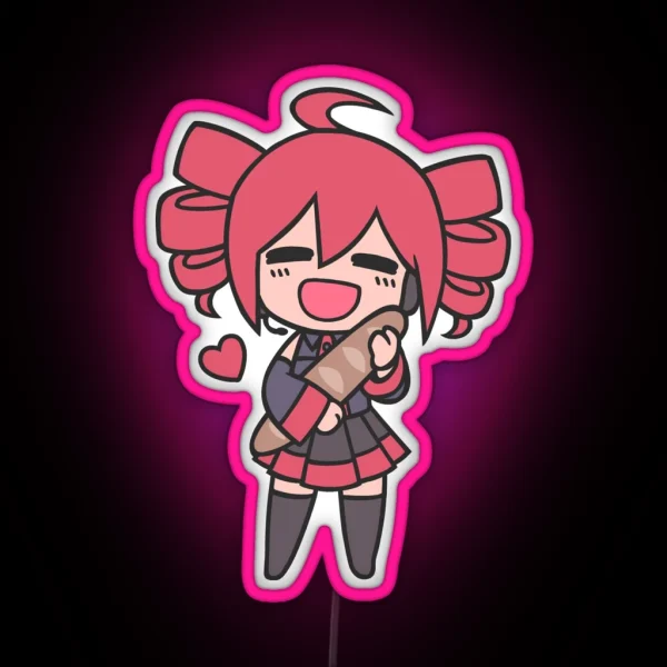 Teto Loves Bread Chibi RGB Neon Sign