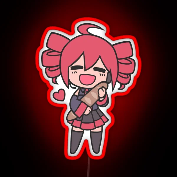 Teto Loves Bread Chibi RGB Neon Sign