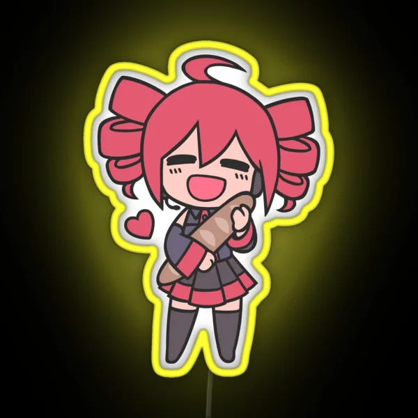 Teto Loves Bread Chibi RGB Neon Sign