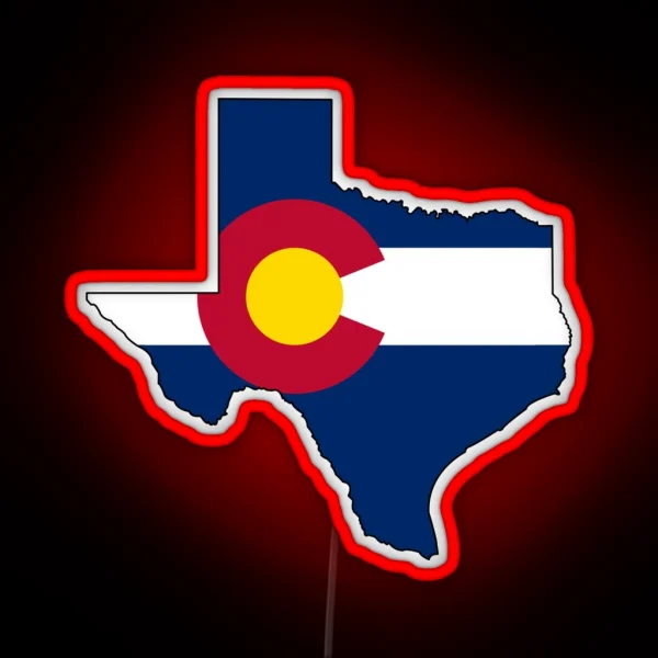 Texas And Colorado Love RGB Neon Sign