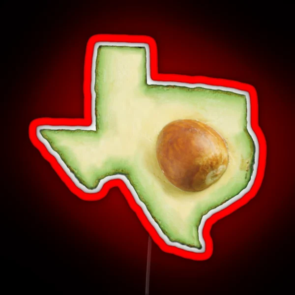 Texas Avocado RGB Neon Sign