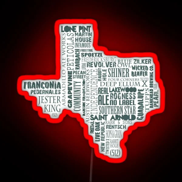 Texas Beer Lovers Merch Dark Turqouise RGB Neon Sign