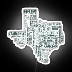 Texas Beer Lovers Merch Dark Turqouise RGB Neon Sign