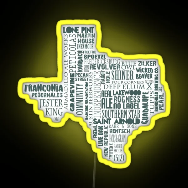 Texas Beer Lovers Merch Dark Turqouise RGB Neon Sign