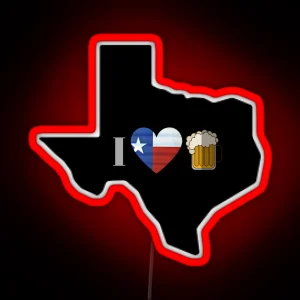 Texas Flag Beer RGB Neon Sign