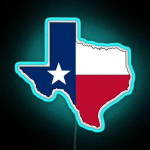 Texas Flag RGB Neon Sign