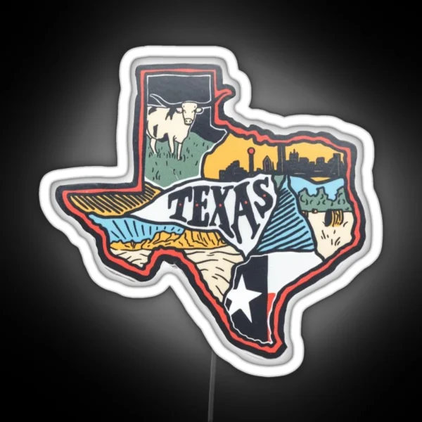 Texas Is Home RGB Neon Sign