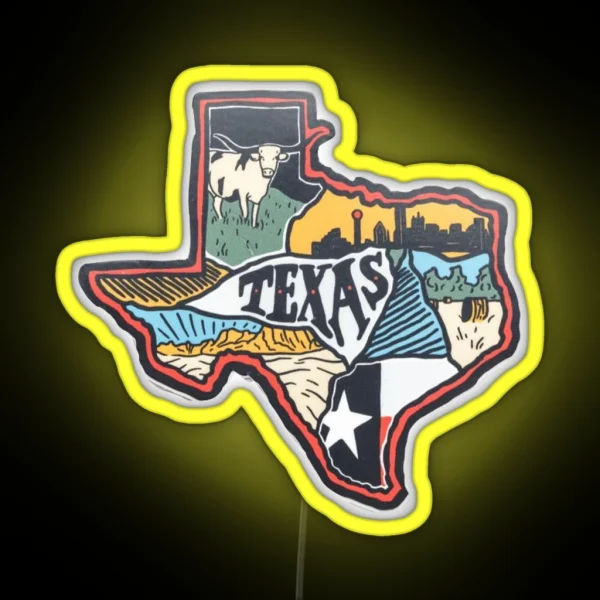 Texas Is Home RGB Neon Sign