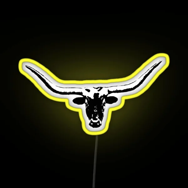 Texas Long Horn B RGB Neon Sign