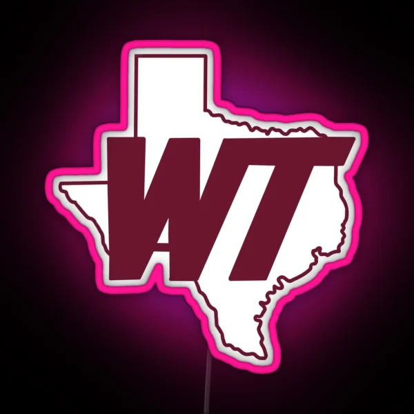 Texas WT RGB Neon Sign