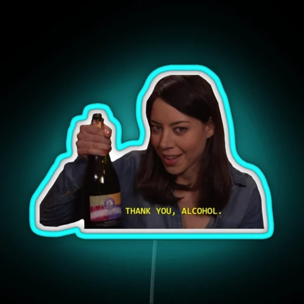 Thank You Alcohol RGB Neon Sign