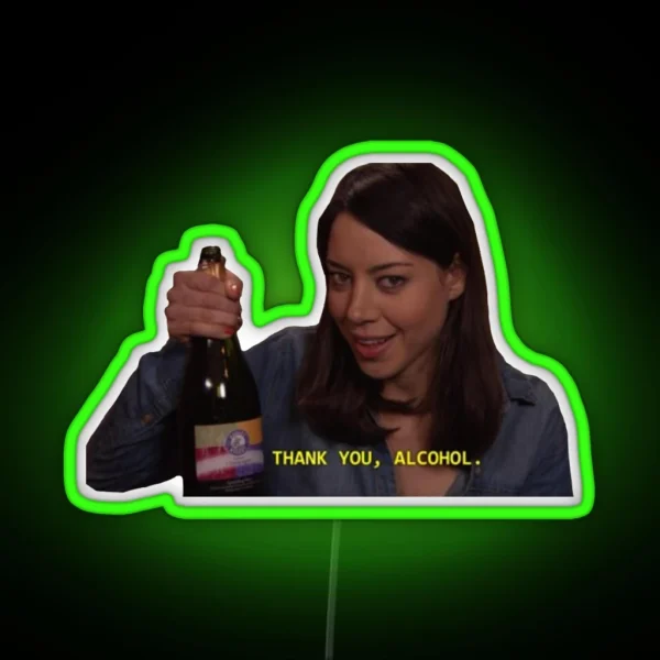 Thank You Alcohol RGB Neon Sign
