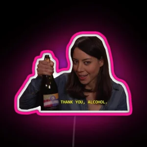 Thank You Alcohol RGB Neon Sign