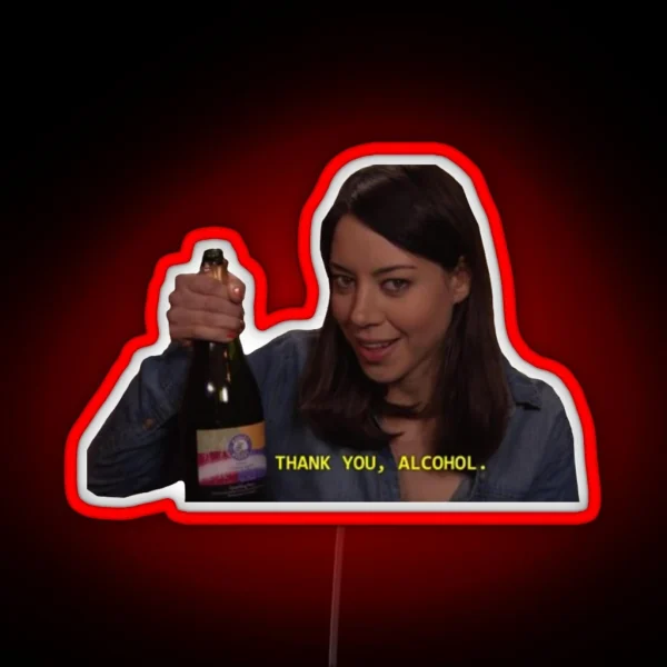 Thank You Alcohol RGB Neon Sign