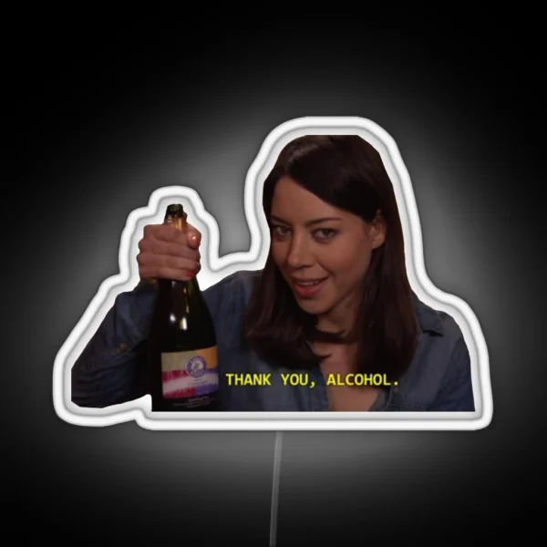 Thank You Alcohol RGB Neon Sign