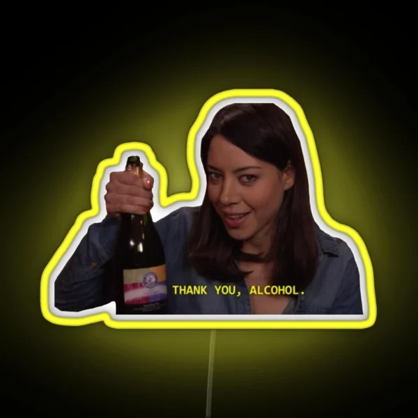 Thank You Alcohol RGB Neon Sign