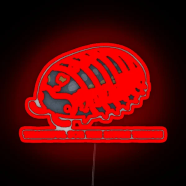 Thankful Pillbug Roly Poly RGB Neon Sign