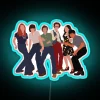 Vintage-inspired retro style That '70s Show gang RGB color neon.
