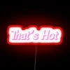 Add a fiery touch with this vibrant hot pink neon sign.