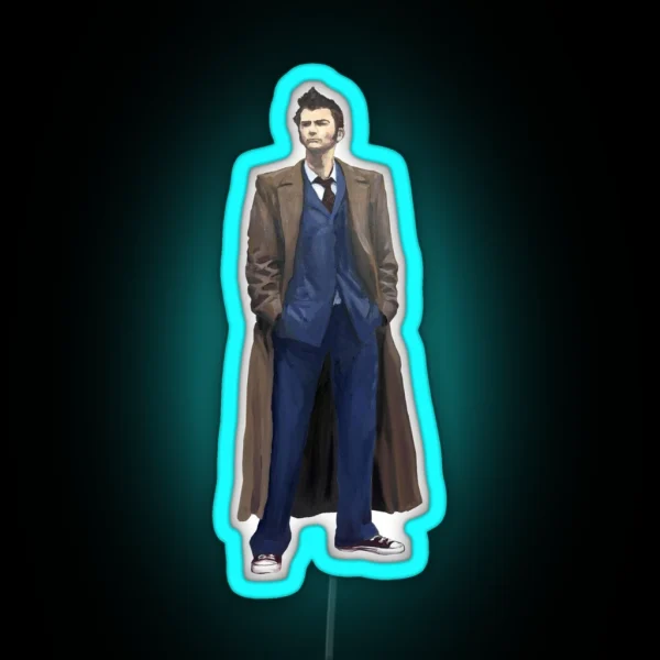 The 10th Dr Who David Tennant RGB Neon Sign