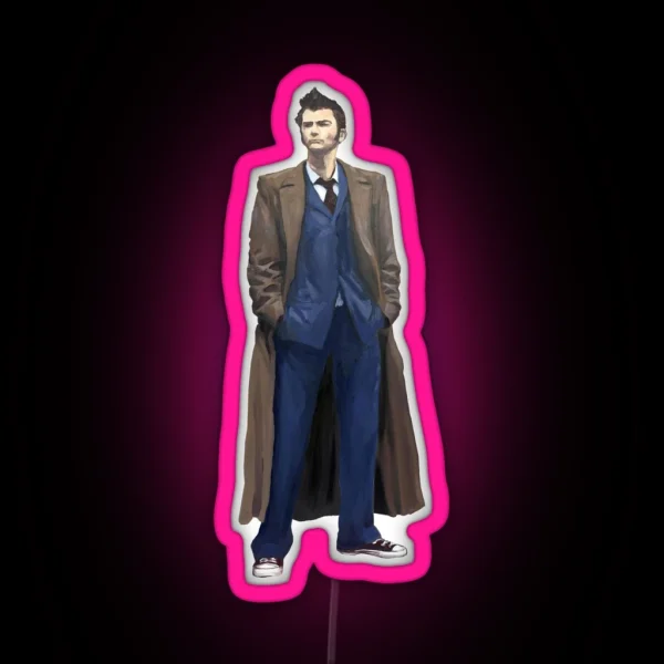 The 10th Dr Who David Tennant RGB Neon Sign