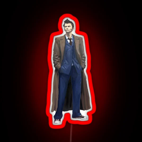 The 10th Dr Who David Tennant RGB Neon Sign