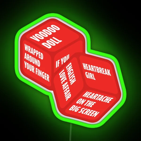 The 5SOS Show Surprise Song Dice RGB Neon Sign