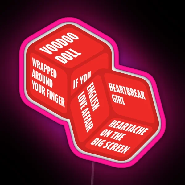 The 5SOS Show Surprise Song Dice RGB Neon Sign