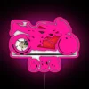 Vibrant RGB neon art display for business or home decoration