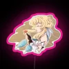 Vibrant neon art display featuring Princess from The Abyss