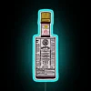 Vibrant RGB glow accentuates Angostura Bitters signature logo design statement.