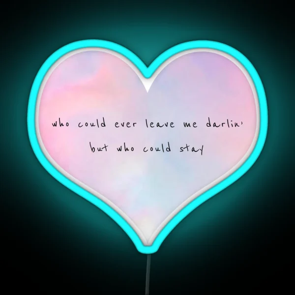The Archer Taylor Swift Heart Lyrics RGB Neon Sign