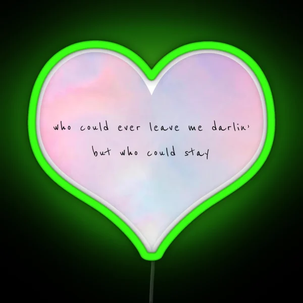 The Archer Taylor Swift Heart Lyrics RGB Neon Sign