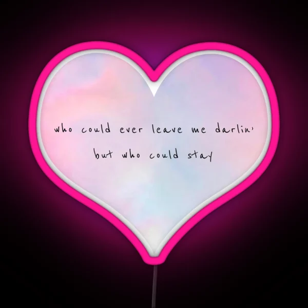 The Archer Taylor Swift Heart Lyrics RGB Neon Sign