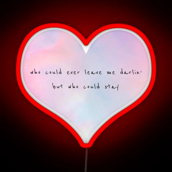 The Archer Taylor Swift Heart Lyrics RGB Neon Sign