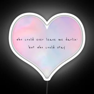 The Archer Taylor Swift Heart Lyrics RGB Neon Sign