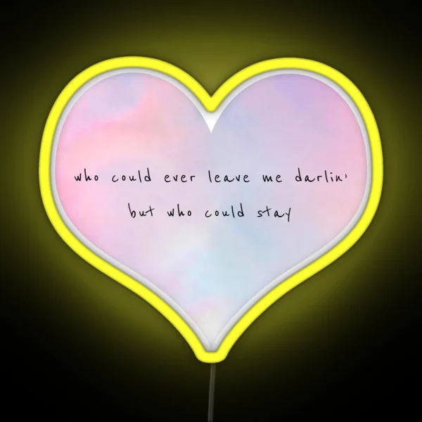 The Archer Taylor Swift Heart Lyrics RGB Neon Sign