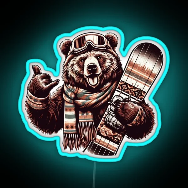 The Bear Shaka RGB Neon Sign