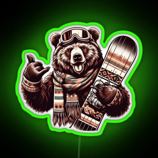 The Bear Shaka RGB Neon Sign
