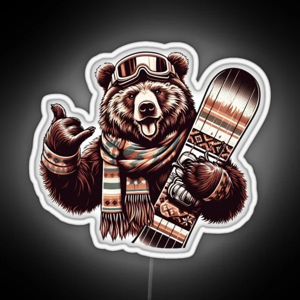 The Bear Shaka RGB Neon Sign