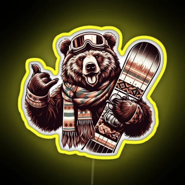 The Bear Shaka RGB Neon Sign