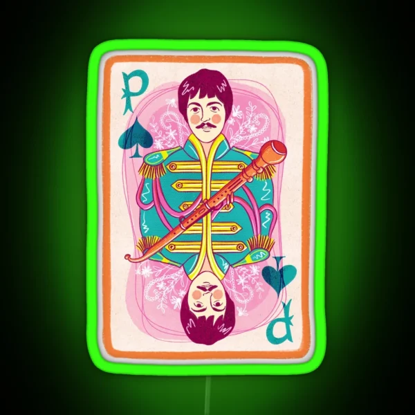 The Beatles Paul Mccartney RGB Neon Sign